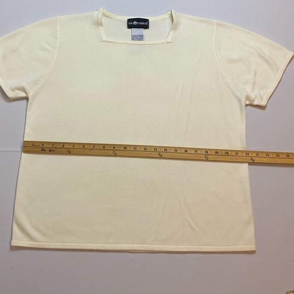Sag Harbor Sz XL Vintage Soft Light Cream Tee - Picture 5 of 5